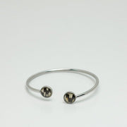 A Double Silver Pendant on a white background.