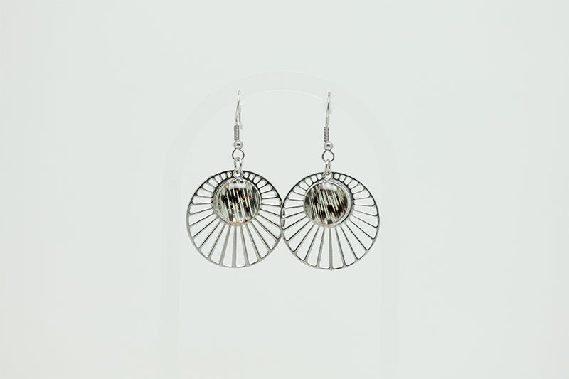 Sun Rays Earrings on a white background.