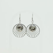Sun Rays Earrings on a white background.
