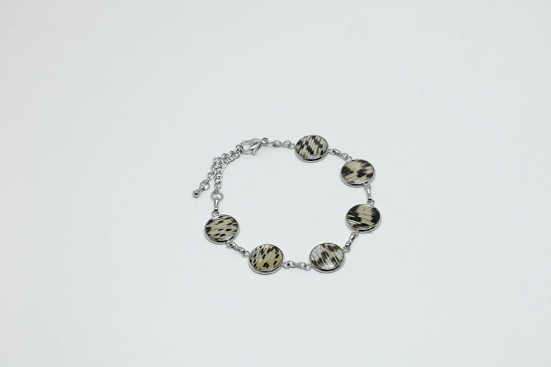 A Silver Tennis Bracelet on a white background.