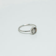 A Mini Silver Ring on a white background.