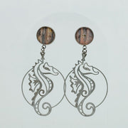 Seahorse Earrings on a white background.