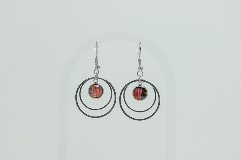 Small Silver Double Loops on a white background.