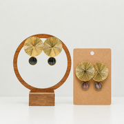 Elegant bold gold lionfish disc earrings in pelvic and pectoral fins