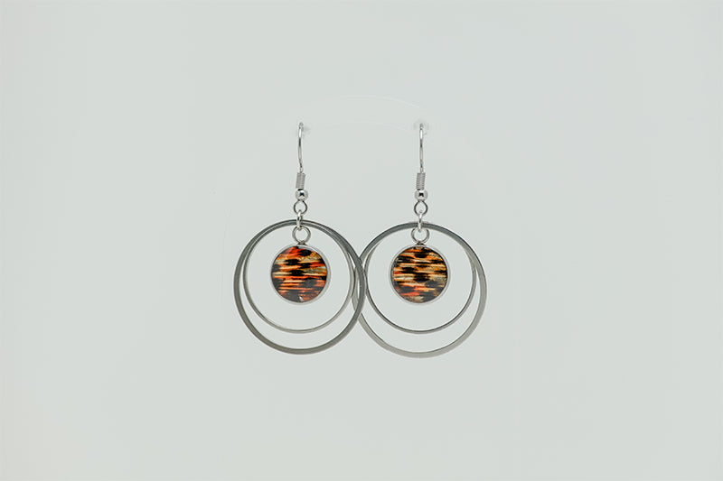 Large Silver Double Loops on a white background.