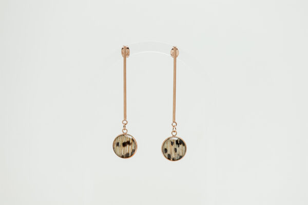 Long Rose Gold Drop Earrings