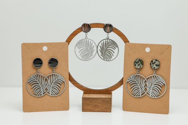 Tropical Palm Earrings - Image 2